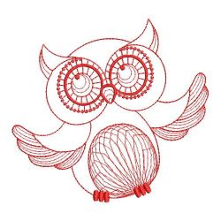 Redwork Rippled Owls 1 05(Lg) machine embroidery designs