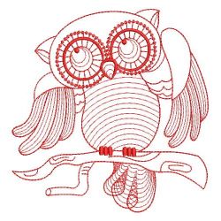Redwork Rippled Owls 1 06(Md)