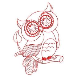 Redwork Rippled Owls 1 07(Md) machine embroidery designs
