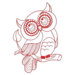 Redwork Rippled Owls 1 07(Sm) machine embroidery designs