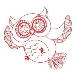 Redwork Rippled Owls 1 10(Lg)