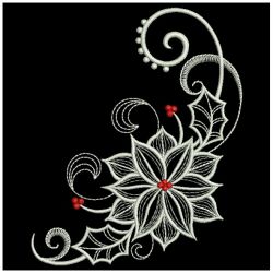 Heirloom Poinsettia 03(Sm) machine embroidery designs