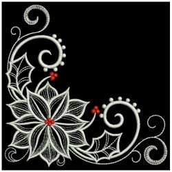 Heirloom Poinsettia 04(Sm) machine embroidery designs