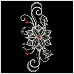 Heirloom Poinsettia 05(Md) machine embroidery designs
