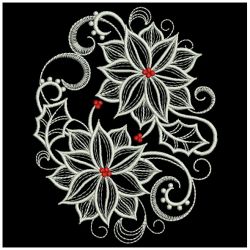 Heirloom Poinsettia 07(Md) machine embroidery designs