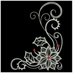 Heirloom Poinsettia 09(Sm) machine embroidery designs