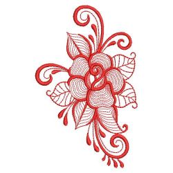 Redwork Rippled Roses 01(Sm) machine embroidery designs