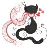Valentine Cat Silhouettes