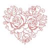 Redwork Romantic Roses 12(Md)