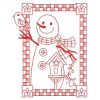 Redwork Snowman 02(Lg)