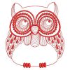 Redwork Rippled Owls 1 03(Sm)
