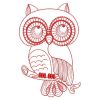 Redwork Rippled Owls 1 04(Sm)