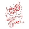 Redwork Rippled Owls 1 07(Sm)