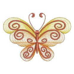 Rippled Colorful Butterfly 08 machine embroidery designs