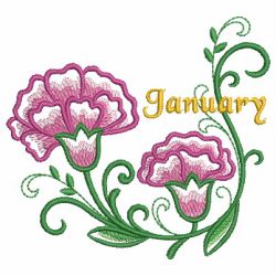 Flowers Of The Month(Md) machine embroidery designs