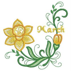 Flowers Of The Month 03(Sm) machine embroidery designs