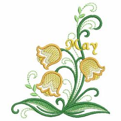 Flowers Of The Month 05(Lg) machine embroidery designs