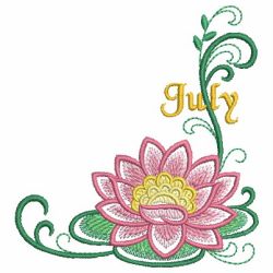 Flowers Of The Month 07(Md) machine embroidery designs