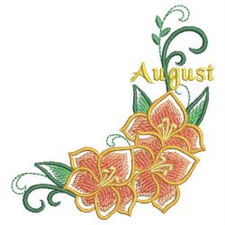 Flowers Of The Month 08(Sm) machine embroidery designs