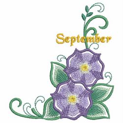 Flowers Of The Month 09(Lg) machine embroidery designs