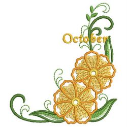 Flowers Of The Month 10(Sm) machine embroidery designs