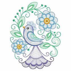 Rippled Fancy Bird 05(Md) machine embroidery designs