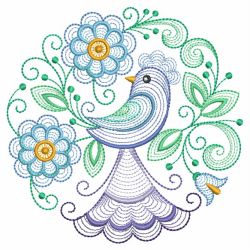 Rippled Fancy Bird 06(Md) machine embroidery designs