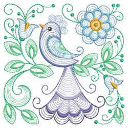 Rippled Fancy Bird 07(Md) machine embroidery designs