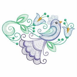 Rippled Fancy Bird 08(Md) machine embroidery designs