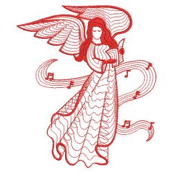 Redwork Rippled Angels 02(Lg) machine embroidery designs
