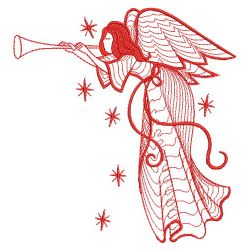 Redwork Rippled Angels 03(Md) machine embroidery designs
