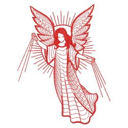 Redwork Rippled Angels 04(Sm) machine embroidery designs