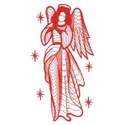 Redwork Rippled Angels 05(Lg) machine embroidery designs