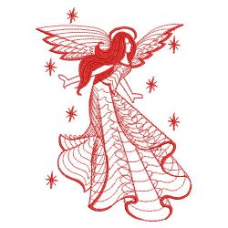 Redwork Rippled Angels 10(Lg) machine embroidery designs