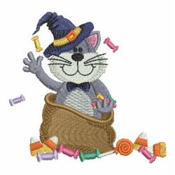Animals in Halloween 04 machine embroidery designs