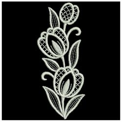 White Work Tulip(Sm) machine embroidery designs