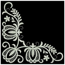 White Work Tulip 05(Lg) machine embroidery designs