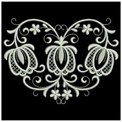 White Work Tulip 09(Lg) machine embroidery designs