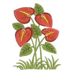 Beautiful Anthurium machine embroidery designs