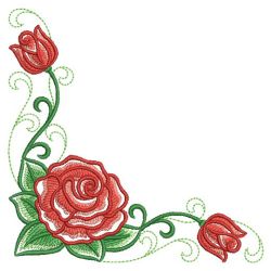 Month Flowers Corner 06(Lg) machine embroidery designs