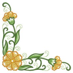 Month Flowers Corner 10(Lg) machine embroidery designs