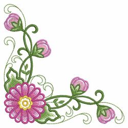 Month Flowers Corner 11(Lg) machine embroidery designs