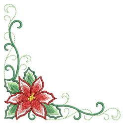 Month Flowers Corner 12(Md) machine embroidery designs