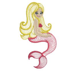 Rippled Little Mermaid 01(Lg) machine embroidery designs