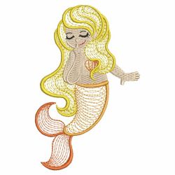 Rippled Little Mermaid 04(Sm) machine embroidery designs