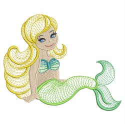 Rippled Little Mermaid 05(Md) machine embroidery designs