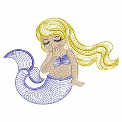 Rippled Little Mermaid 06(Sm) machine embroidery designs