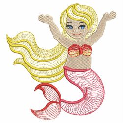 Rippled Little Mermaid 08(Md) machine embroidery designs