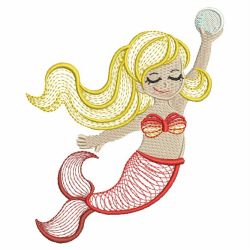 Rippled Little Mermaid 10(Lg) machine embroidery designs