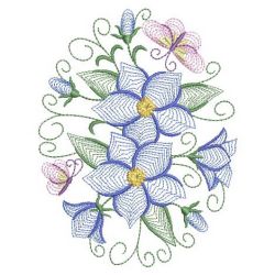 Rippled Bluebells 1 09(Md) machine embroidery designs